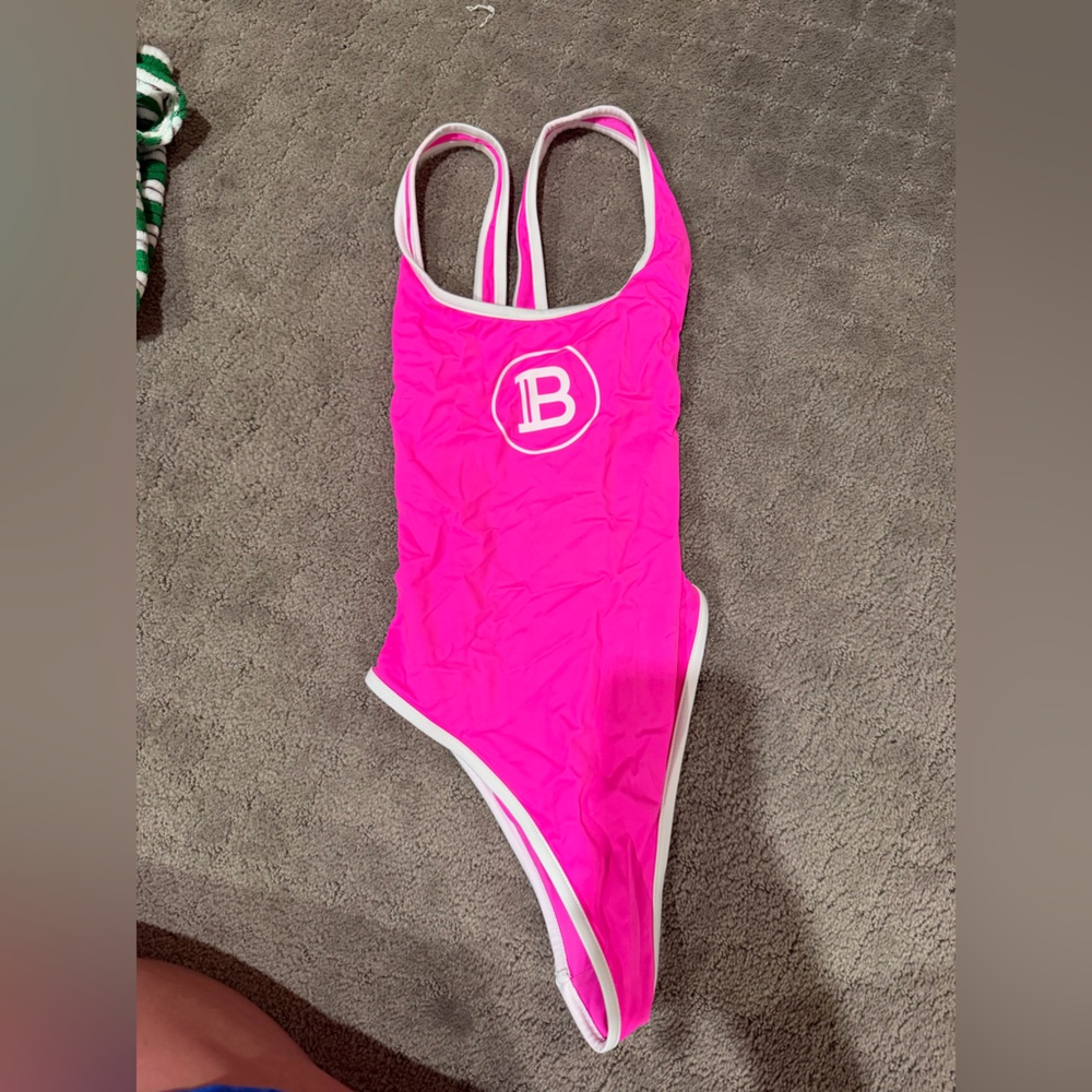 Balmain Vibrant Pink One-Piece Swimsuit